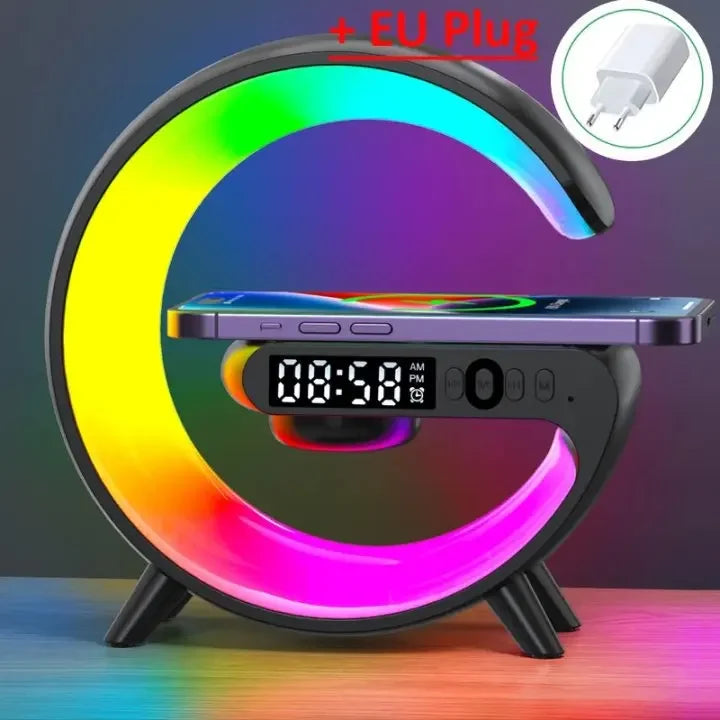 Kabelloser Ladeständer RGB G Licht Wecker Lautsprecher
