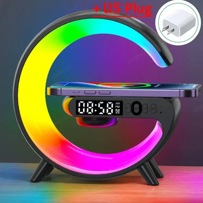 Kabelloser Ladeständer RGB G Licht Wecker Lautsprecher
