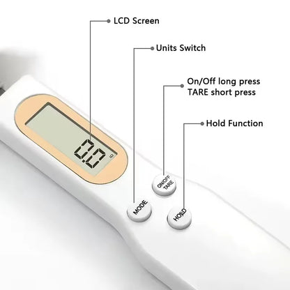 Mini-Löffelwaage, digitale Küchenwaage, elektronisches LCD