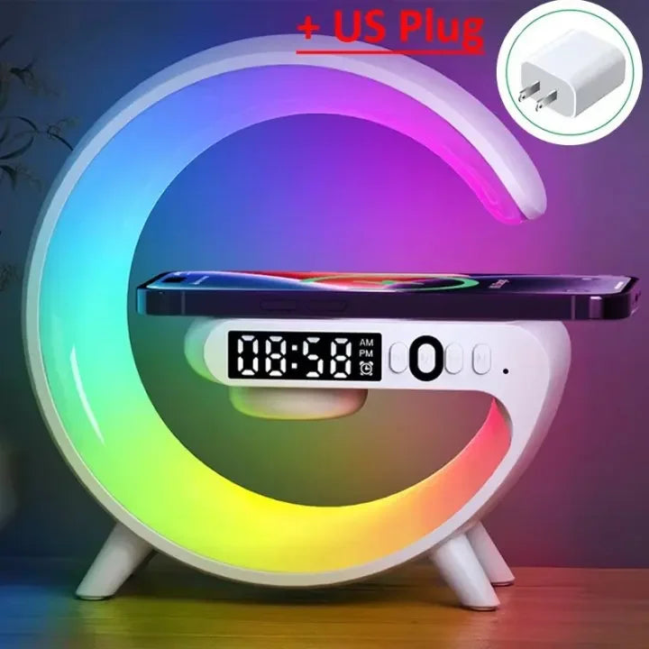 Kabelloser Ladeständer RGB G Licht Wecker Lautsprecher